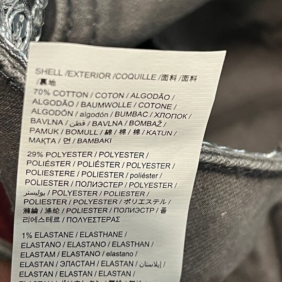 RARE DESIGUAL Grey Denim Sequined and Embroidered Skirt Size 30 - Picture 10 of 10